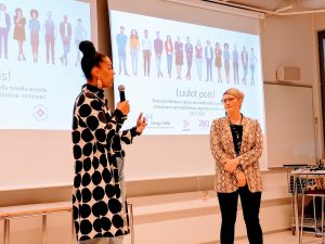 Michaela Moua kouluttaa antirasismista luulot pois hankkeessa.