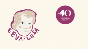 Piirretyt hymyilevät Eeva-Liisan kasvot.