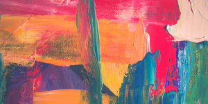 Colours painted on canvas